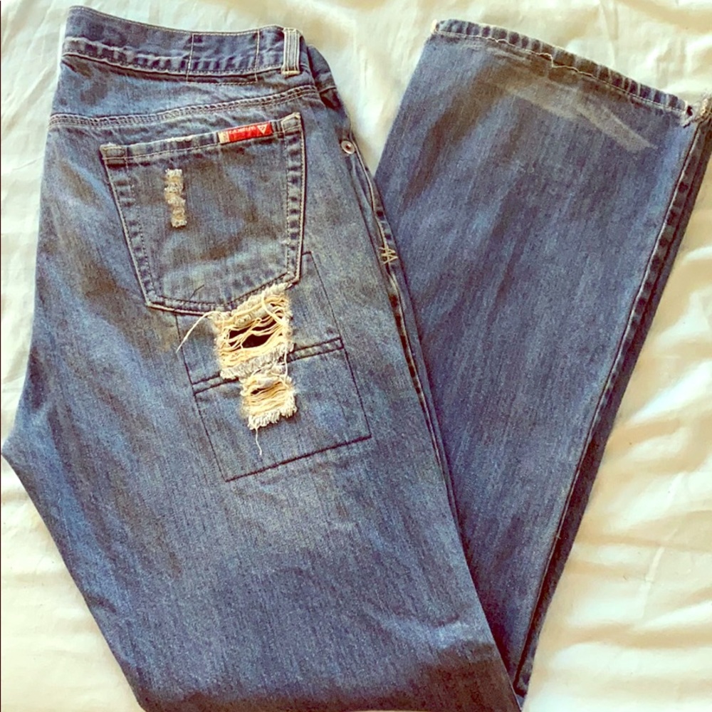 Men’s guess distressed jeans